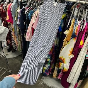 Motherhood Black and White Striped Dress Size XS